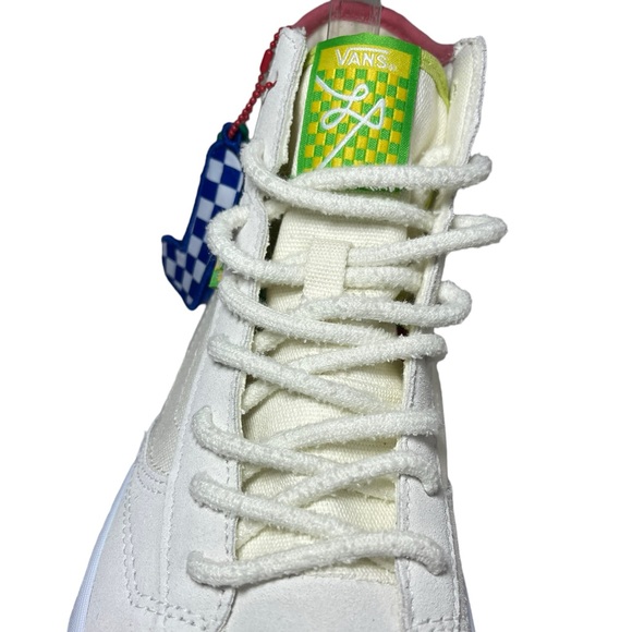 VANS Sk8-Hi High Top White Sneakers SESAME STREET Suede Canvas New Rare - Picture 9 of 16
